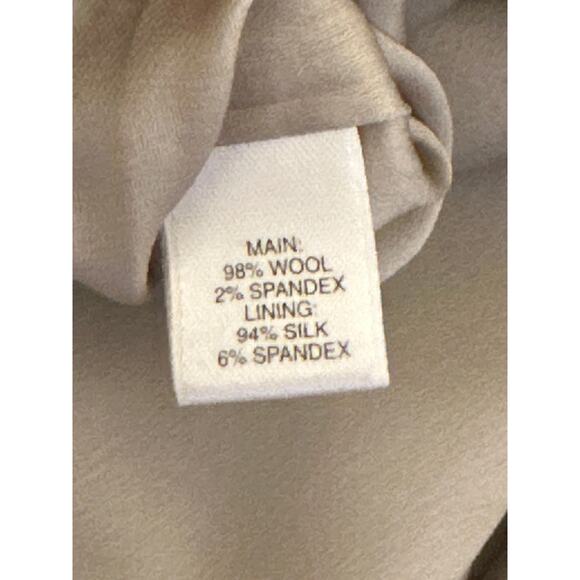 St. John Beige Wool Blend Pencil Skirt 8 - Picture 7 of 8